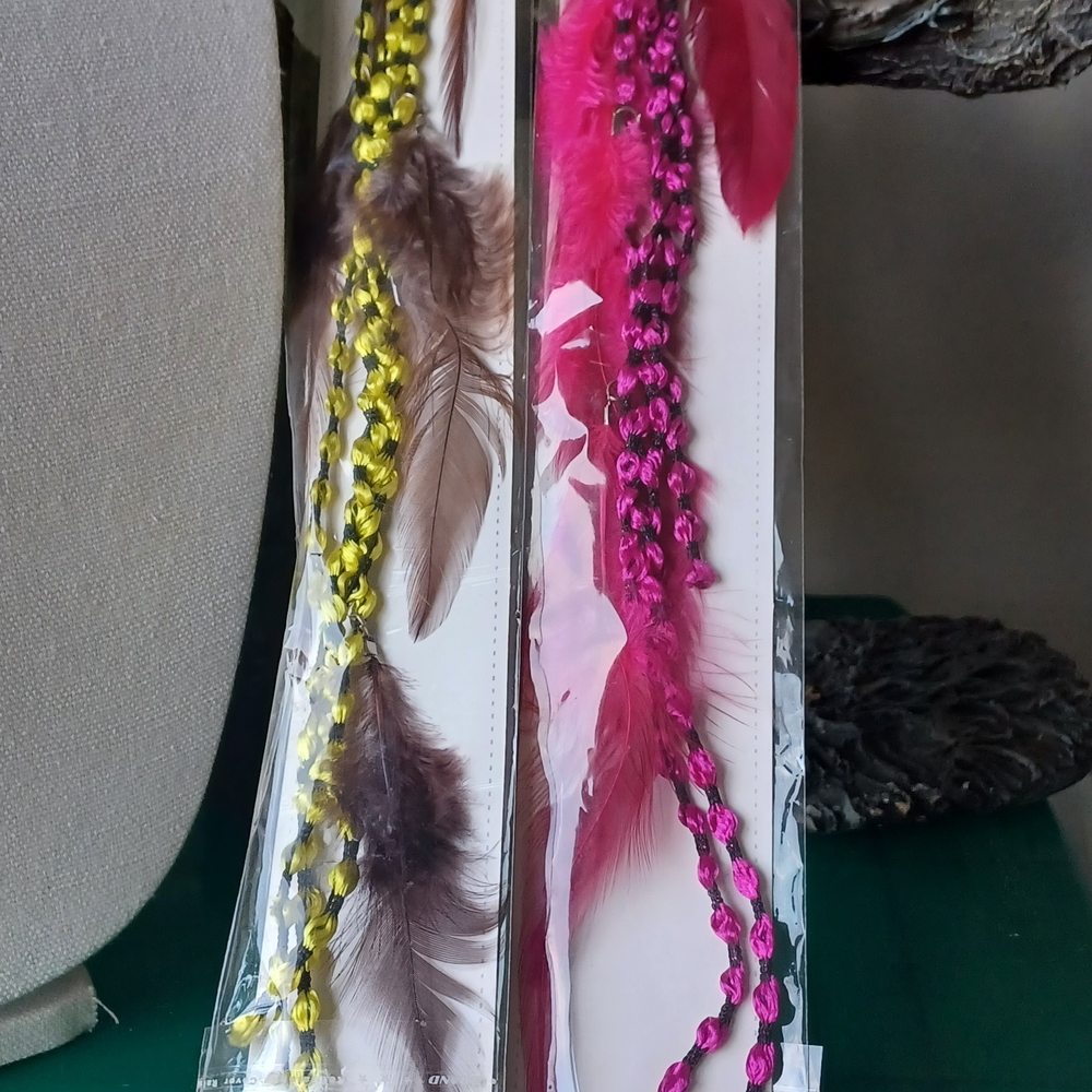 Vibrant Feather Hair Extensions Accessories